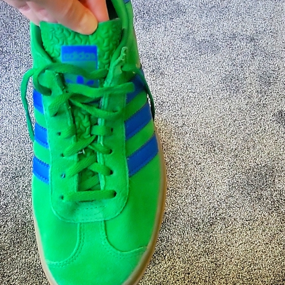 Adidas Gazelle Bold Tri Gum Sold Platform Blue And Green Shoes Size 9 - Picture 8 of 12